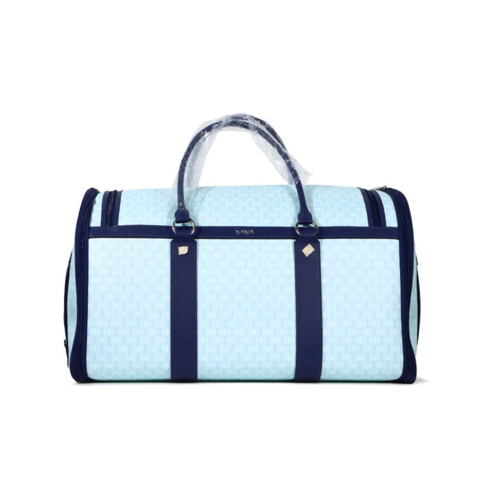 M.A.M.A. Crown Collection - Pet Carrier Luxury Baby Blue Bag